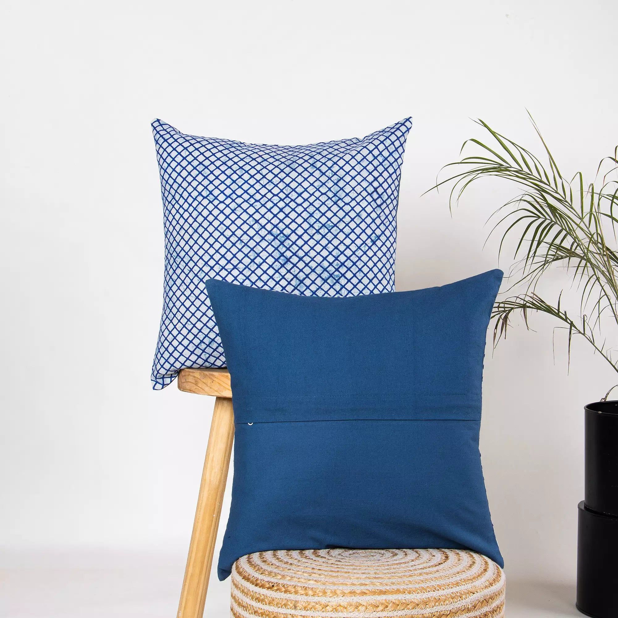 Geometrical Hand Block Printed Cotton Sofa Cushion Covers